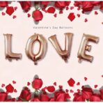 Set 4 Baloane din Folie Metalizata, Embo, Figurine Litere, Model Scris Love, Tema Iubire, 80 cm, Ambalaj Individual, Pai Inclus, Umflare cu Aer sau Heliu, Roz - imagine 6