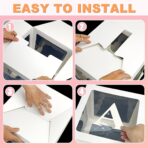 Set 4 Cutii pentru Baloane, Embo, Model Scris Love, Tematica Iubire, Cuburi Decorative din Plastic, Accesorii pentru Petrecere, 30 x30 cm, Transparente Contur Alb - imagine 11