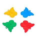 Set 4 Greutati pentru Baloanele cu Heliu, Embo, 30 grame, Plastic, Forma Fluture, Multicolor