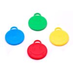 Set 4 Greutati pentru Baloanele cu Heliu, Embo, 32 grame, 8 grame Fiecare, Plastic, Forma Smiley Face, Multicolor
