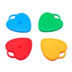 Set 4 Greutati pentru Baloanele cu Heliu, Embo, 60 grame, 15 grame fiecare, Plastic, Forma Inima, Multicolor