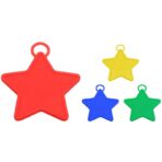 Set 4 Greutati pentru Baloanele cu Heliu, Embo, 60 grame, 15 grame fiecare, Plastic, Forma Stelute, Multicolor