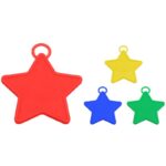 Set 4 Greutati pentru Baloanele cu Heliu, Embo, 60 grame, 15 grame fiecare, Plastic, Forma Stelute, Multicolor
