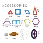 Set 40 Piese Magnetice de Constructie, Embo, Piese Mici, Magnetic Blocks, Forme Geometrice, 3 Ani, ABS, Magnet, 20.5 x 14.5 x 12 cm, Multicolor - imagine 2