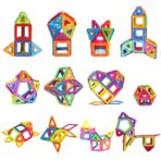 Set 40 Piese Magnetice de Constructie, Embo, Piese Mici, Magnetic Blocks, Forme Geometrice, 3 Ani, ABS, Magnet, 20.5 x 14.5 x 12 cm, Multicolor - imagine 4