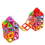 Set 40 Piese Magnetice de Constructie, Embo, Piese Mici, Magnetic Blocks, Forme Geometrice, 3 Ani, ABS, Magnet, 20.5 x 14.5 x 12 cm, Multicolor