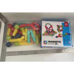 Set 42 de Piese Magnetice de Constructie, Embo, Puzzle, Forme, 3 Ani, ABS, Magnet, 20x6.5x18 cm, Multicolor - imagine 2