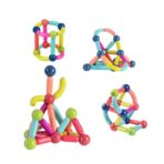 Set 42 de Piese Magnetice de Constructie, Embo, Puzzle, Forme, 3 Ani, ABS, Magnet, 20x6.5x18 cm, Multicolor - imagine 3