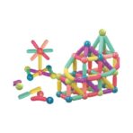 Set 42 de Piese Magnetice de Constructie, Embo, Puzzle, Forme, 3 Ani, ABS, Magnet, 20x6.5x18 cm, Multicolor - imagine 9