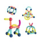 Set 42 de Piese Magnetice de Constructie, Embo, Puzzle, Forme, 3 Ani, ABS, Magnet, 20x6.5x18 cm, Multicolor