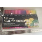 Set 48 Carioci, Embo, pe Baza de Apa, 2 Tipuri de Varf, 1-2 mm, 0.4 mm, Corp Carioca Negru, din Plastic, Multicolor - imagine 6