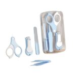 Set 4in1 de Ingrijire Unghii pentru Bebelusi, Embo, Cutie de Depozitare Transparenta, 0-6 Ani, 13.6x8x2 cm, Albastru Deschis - imagine 5