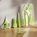 Set 4in1 de Ingrijire Unghii pentru Bebelusi, Embo, Cutie de Depozitare Transparenta, 0-6 Ani, 13.6x8x2 cm, Verde - imagine 5