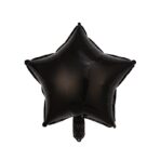 Set 5 Baloane din Folie Metalizata, Embo, Figurine, Tema Halloween, Pai Inclus, Ambalaj Individual, Umflare cu Aer sau Heliu, Figurina Craniu 50.5x74 cm, Stelute si Cerculete 45 cm, Alb-Negru - imagine 4