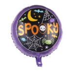 Set 5 Baloane din Folie Metalizata, Embo, Figurine, Tema Halloween, Pai Inclus, Ambalaj Individual, Umflare cu Aer sau Heliu, Figurina Pisica 65x49 cm, Stelute si Cerculete 45 cm, Negru - imagine 4