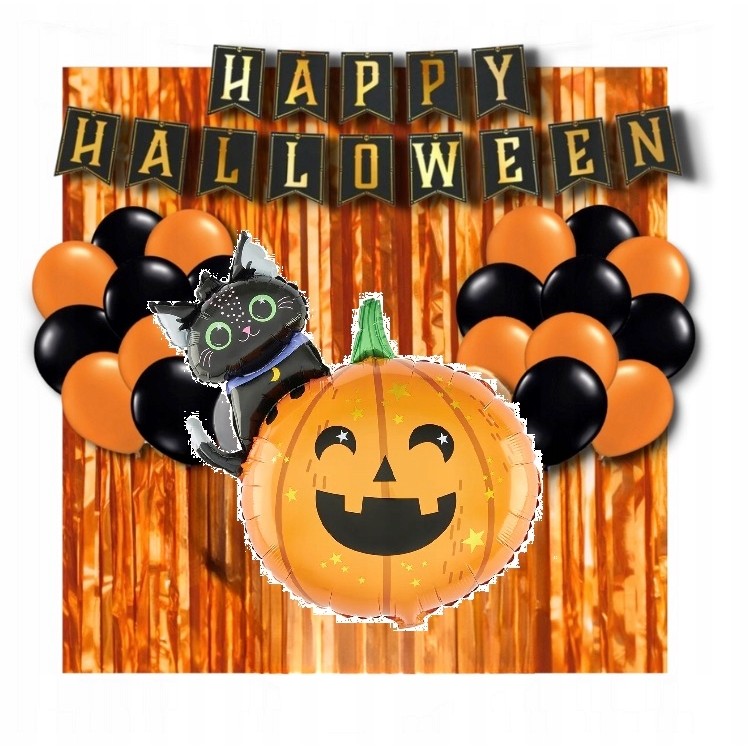 set-5-baloane-folie-halloween-30-40-cm-model-7-67163525e4596.jpg Set 5 Baloane din Folie Metalizata, Embo, Figurine, Tema Halloween, Pai Inclus, Ambalaj Individual, Umflare cu Aer sau Heliu, Figurina Dovleac si Pisica 84x69 cm, Stelute si Cerculete 45 cm, Multicolor - imagine 4