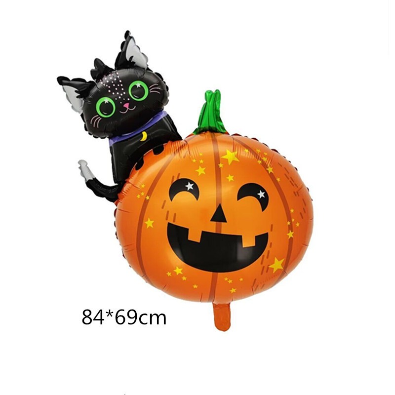 set-5-baloane-folie-halloween-30-40-cm-model-7-67163525f1c5c.jpg Set 5 Baloane din Folie Metalizata, Embo, Figurine, Tema Halloween, Pai Inclus, Ambalaj Individual, Umflare cu Aer sau Heliu, Figurina Dovleac si Pisica 84x69 cm, Stelute si Cerculete 45 cm, Multicolor - imagine 5
