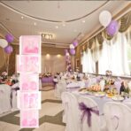 Set 5 Cutii pentru Baloane, Embo, Model Scris Bride, Tematica Nunta, Cuburi Decorative din Plastic, Accesorii pentru Petrecere, 30 x30 cm, Transparente Contur Alb - imagine 3