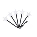 Set 5 Lampi LED cu baterii, de exterior Model Stea, pentru gradina, Embo, 35.5 cm, Alb Cald