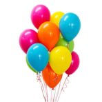 Set 50 Baloane din Latex Metalizate, Embo, Model Party, 30 cm, Multicolore, 2.4 g - imagine 4