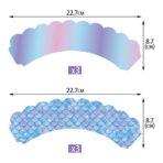 Set 6 Accesorii pentru Prajituri Sirena, Embo, Colectia Mermaid, 22.7 x 8.7 cm, Multicolor - imagine 6