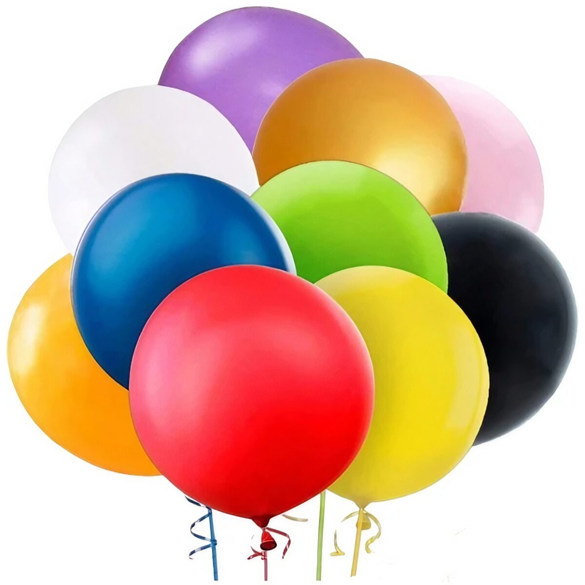 Set 6 Baloane din Latex, Embo, Model Party Jumbo, 45 cm, Multicolore - imagine 2
