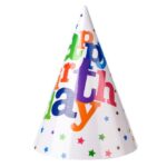 Set 6 Coifuri, Embo, Petrecere Copii, din Carton, 20 x 13.5 cm, Model 2 Happy Birthday, Multicolor