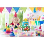 Set 6 Coifuri, Embo, Petrecere Copii, din Carton, 20 x 13.5 cm, Model 3 Happy Birthday, Multicolor - imagine 3