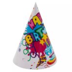 Set 6 Coifuri, Embo, Petrecere Copii, din Carton, 20 x 13.5 cm, Model 5 Happy Birthday, Multicolor - imagine 2