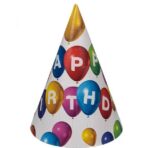Set 6 Coifuri, Embo, Petrecere Copii, din Carton, 20 x 13.5 cm, Model 6 Happy Birthday, Multicolor