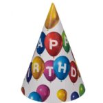 Set 6 Coifuri, Embo, Petrecere Copii, din Carton, 20 x 13.5 cm, Model 6 Happy Birthday, Multicolor