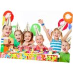 Set 6 Coifuri, Embo, Petrecere Copii, din Carton, 20 x 13.5 cm, Model 7 Valuri, Auriu - imagine 4