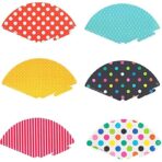 Set 6 Coifuri, Embo, Petrecere Copii, din Carton, 24 x 13.5 cm, Model cu Buline si Dungi, Multicolor - imagine 3