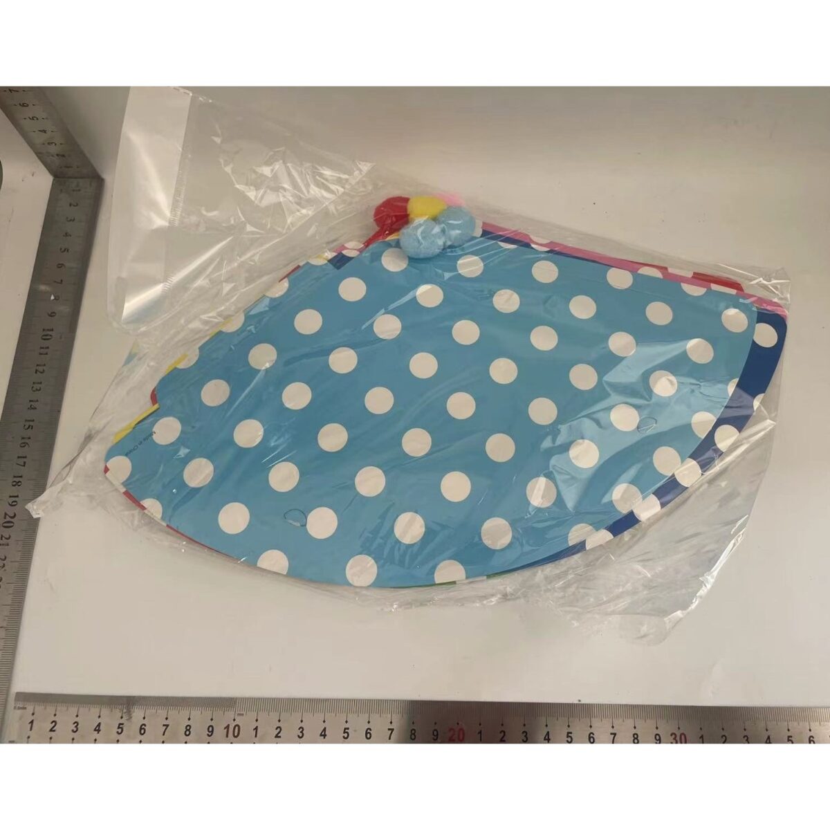 Set 6 Coifuri, Embo, Petrecere Copii, din Carton, 24 x 13.5 cm, Model cu Buline si Dungi, Multicolor - imagine 5