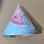 Set 6 Coifuri Gender Reveal, Embo, Girl or Boy, din Carton, 20 x 14 cm, Roz/Albastru - imagine 3