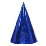 Set 6 Coifuri Metalizate, Embo, pentru Petrecere, Tematica Aniversare, Albastru - imagine 3