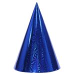 Set 6 Coifuri Metalizate, Embo, pentru Petrecere, Tematica Aniversare, Albastru