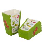 Set 6 Cutii de Popcorn, Embo, Colectia Dino Park, 9 x 13 cm, din Carton, Multicolor - imagine 2