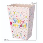 Set 6 Cutii de PopCorn, Embo, Model Happy Everyday, 17 x 15 cm, Multicolor - imagine 2