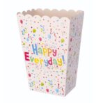 Set 6 Cutii de PopCorn, Embo, Model Happy Everyday, 17 x 15 cm, Multicolor - imagine 3