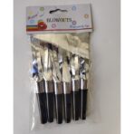 Set 6 Fluiere Party cu Franjuri, Embo, din Plastic, Argintiu - imagine 2