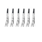 Set 6 Fluiere Party cu Franjuri, Embo, din Plastic, Argintiu