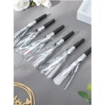 Set 6 Fluiere Party cu Franjuri, Embo, din Plastic, Argintiu - imagine 4