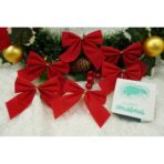 Set 6 fundite pentru brad, Rosii, clasice , 7 x 8 cm, din poliester, Embo - imagine 5