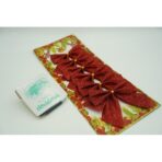 Set 6 fundite pentru brad, Rosii, clasice, cu sclipici, 8 x 9 cm, din poliester, Embo - imagine 2