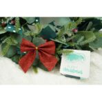 Set 6 fundite pentru brad, Rosii, clasice, cu sclipici, 8 x 9 cm, din poliester, Embo - imagine 4