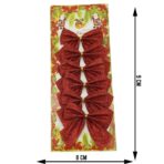 Set 6 fundite pentru brad, Rosii, clasice, cu sclipici, 8 x 9 cm, din poliester, Embo - imagine 6