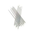 Set 6 Lumanari de Tort, Embo, din Parafina, 11 x 0.4 cm, Lucioase, Argintiu - imagine 6