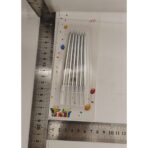 Set 6 Lumanari de Tort, Embo, din Parafina, 11 x 0.4 cm, Lucioase, Argintiu - imagine 8