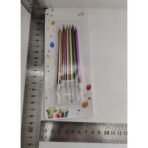 Set 6 Lumanari de Tort, Embo, din Parafina, 11 x 0.4 cm, Lucioase, Multicolor - imagine 5